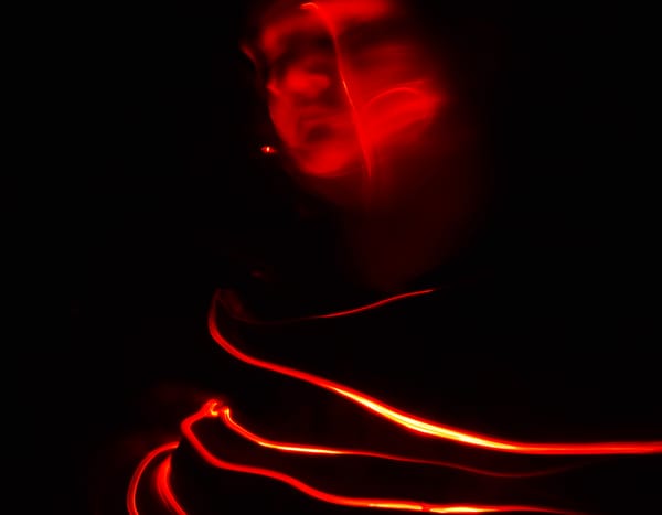 Red light self-portrait